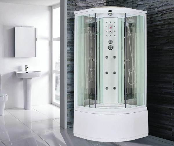 Душевая кабина Niagara Ultra NG-709-01N 100х100х220, высокий поддон 48 см, стекло полосатое, форсунки