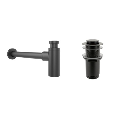 Комплект 3 в 1 Lavinia Boho Bathroom Sink 21520223: накладная фарфоровая раковина 40 см, металлический сифон, донный клапан