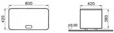 Тумба подкатная VitrA Nest Trendy 80 56181 дерево