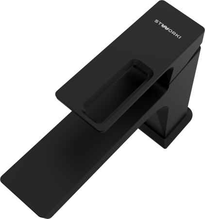 Смеситель для раковины STWORKI Хедмарк S38010BK матовый черный