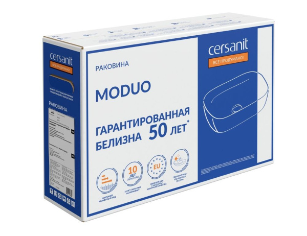 Раковина на столешницу Cersanit MODUO 50 SQUARE, 63570