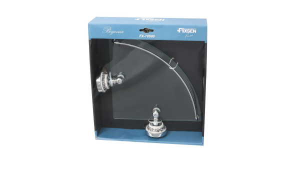 Полка стеклянная угловая Fixsen Bogema FX-78503A