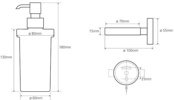 Дозатор для жидкого мыла Bemeta Omega 104109017