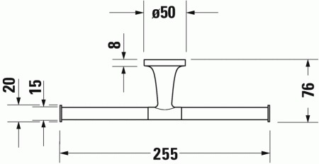Держатель туалетной бумаги Duravit Starck T 0099384600 двойной, черный