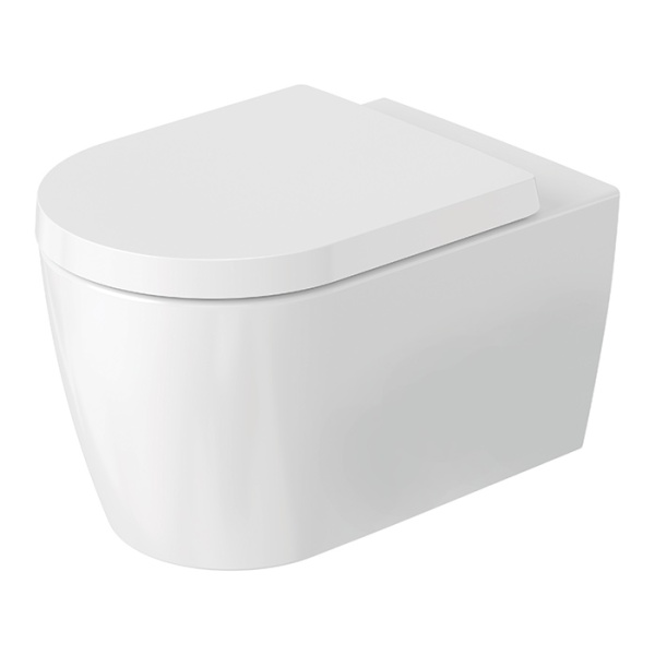 Duravit Me by Starck Унитаз подвесной 36x54см, безободковый, tornado, покрытие Durashield+, сиденье SoftClose, цвет: белый глянцевый 490709AAA1 (290709АА00+002199)