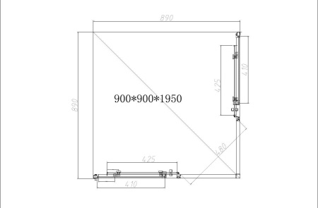 Душевой уголок Vincea Slim-N VSS-4SN900CL, 900*900, хром, стекло прозрачное