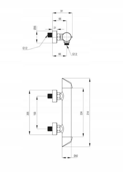 Смеситель для душа Deante Arnika BQA_040M хром