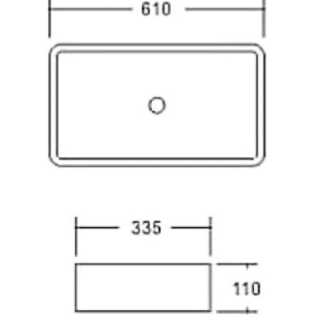 Раковина керамическая, накладная                   (черная матовая) SantiLine SL-1073MB