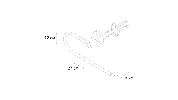 Полотенцедержатель кольцо Fixsen Europa FX-21811A
