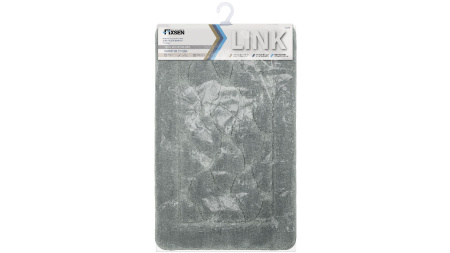 Коврик для ванной Fixsen Link 1-ый, FX-5002K, серый, 50х80 см