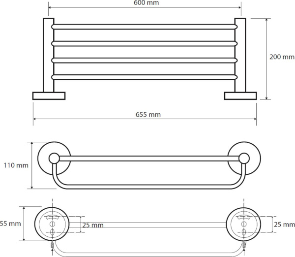 Полочка Bemeta Omega 104105072