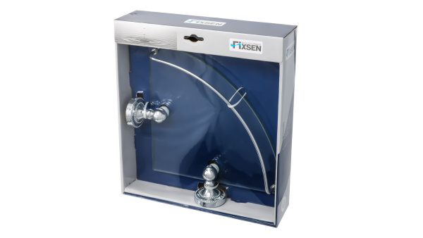 Полка стеклянная угловая Fixsen Style FX-41103A