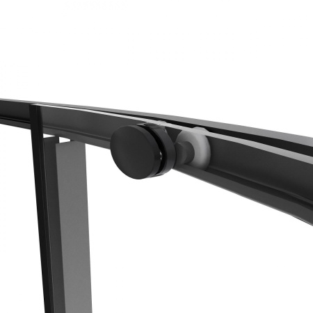 Душевое ограждение  Niagara Nova  NG-6827-34BLACK (100*100*195) полукруг, двери раздвижные