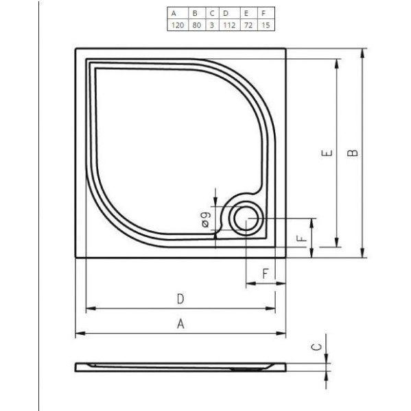 Панель для поддона Riho P34 120 L P34005000000000