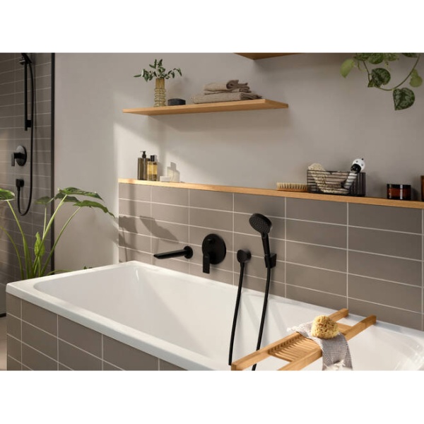 Hansgrohe Rebris E Встраиваемый смеситель для ванны черный матовый 72468670