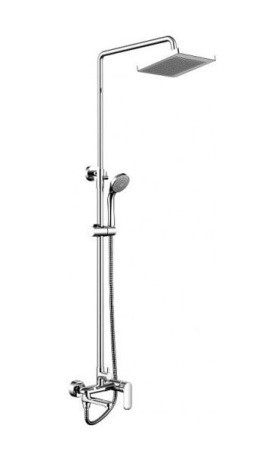 Душевая колонна со смесителем для ванны Bravat Opal F6125183CP-A-RUS поворотный излив