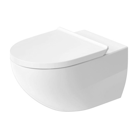 Duravit Architec Комплект: унитаз подвесной Rimless 57х36см, сиденье с микролифтом, Durafix, цвет: белый 45726900A1 (257209+006969)
