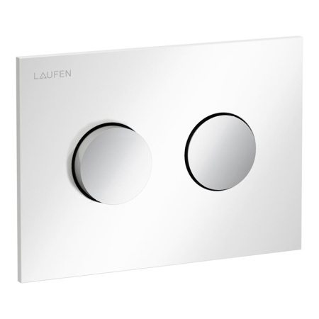 Laufen INEO GROOVE Клавиша смыва, панель: белый глянцевый, клавиши: хром глянцевый 9.0011.7.193.000.1
