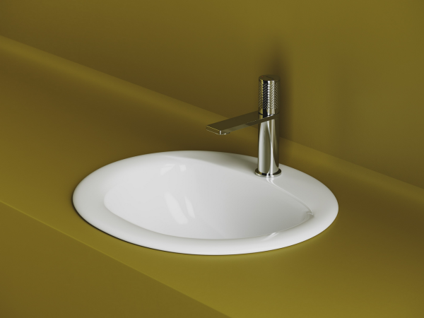 Раковина встраиваемая сверху Ceramicanova Звезда (Sun) овальная с переливом 515x455x200 мм цвет белый арт. CN6080