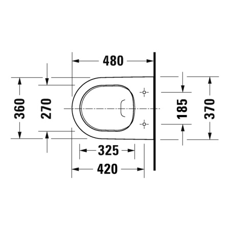 Duravit D-Neo Унитаз подвесной компакт Duravit Rimless® 2587090000