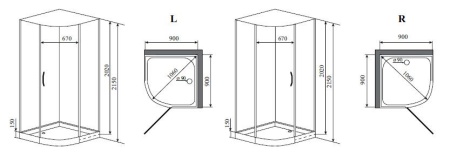 Душевая кабина Timo Premium ARMO 90x90x215