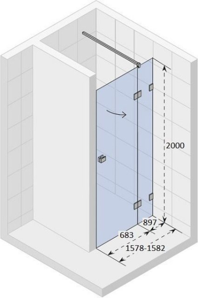 Душевая дверь Riho Scandic Mistral M104 160 R GX0070502