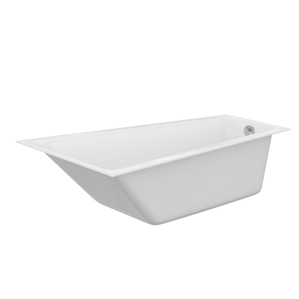 Ванна асимметричная Cersanit CREA 160x100 правая белый, P-WA-CREA*160-RNL