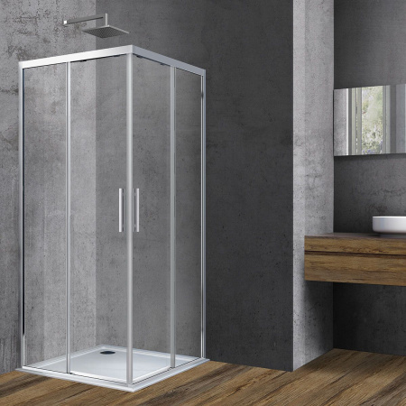 Душевой уголок Vincea Soft VSS-3SO100CL, 1000*1000, хром, стекло прозрачное