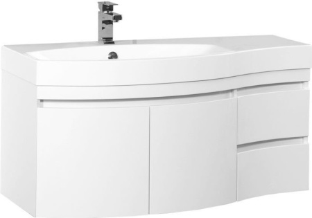 Тумба под раковину Aquanet Опера 115 L белый (2 дверцы 2 ящика)