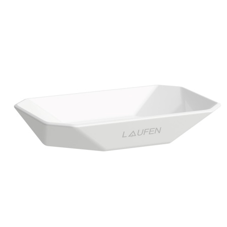 Laufen Home collection Керамическая мыльница 130х85х25 мм TRIO DISH, настольная, цвет: белый 8.7777.6.000.000.1