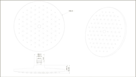 Верхний душ Bravat Built-in P70253BW-ENG