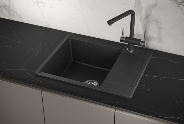 Мойка для кухни Granula Estetica 6202 черный, 62х50 см, прямоугольная