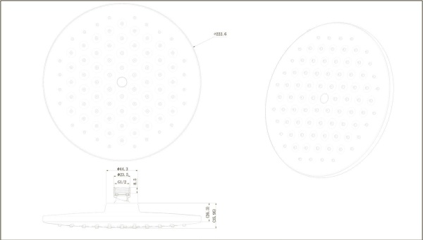 Верхний душ Bravat Built-in P70253BW-ENG