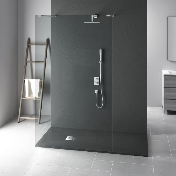 Поддон для душа из искусственного камня Vincea VST-4SR9090A, 900*900*25, антрацит