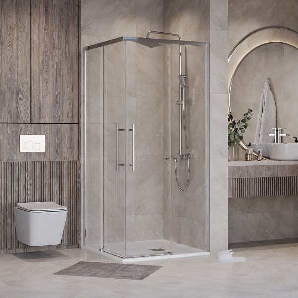 Душевое ограждение  Niagara Nova  NG-6629-34 (90*90*195) квадрат, двери раздвижные