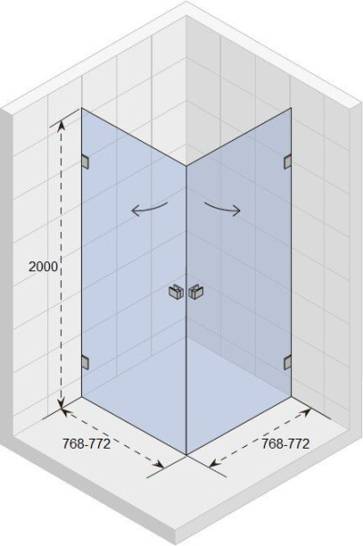 Душевой уголок Riho SZ Scandic NXT X209 80х80 GX12022C0