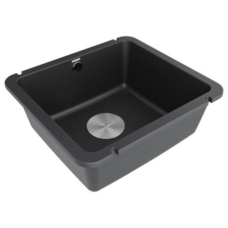Мойка UNTER 50, IT-GRANIT, PM204543-BL, черный гранит, 455х435, подст. мон. Paulmark