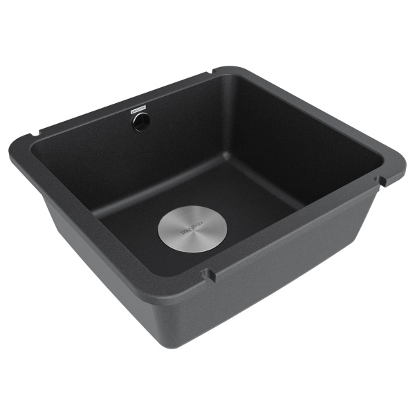 Мойка UNTER 50, IT-GRANIT, PM204543-BL, черный гранит, 455х435, подст. мон. Paulmark