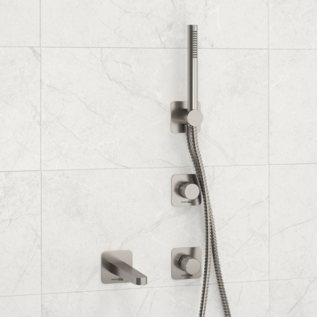 Встраиваемый комплект для ванны WasserKRAFT с лейкой и изливом A6451.296.298.275.100.276