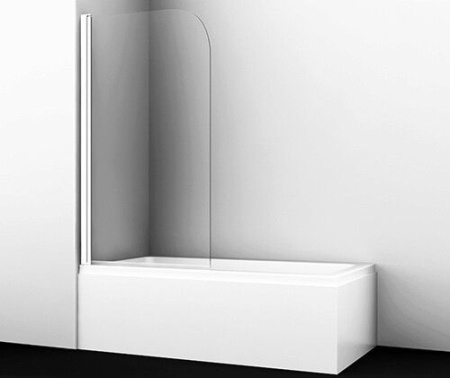 Стеклянная шторка на ванну WasserKRAFT Leine 35P01-80WHITE