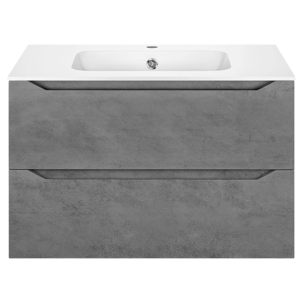 Тумба под раковину Vincea Norma 800 подвесная, 2 выкатных ящика soft close, Beton
