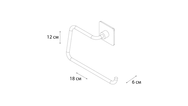 Полотенцедержатель полукольцо Fixsen Square FX-93111