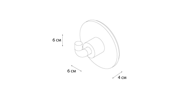 Крючок одинарный Fixsen Round FX-92105