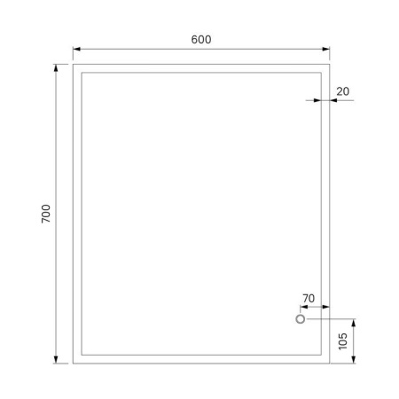 Зеркало IDDIS Brick 60 см BRI6000i98
