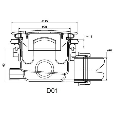 Душевой поддон с сифоном RGW SMC/R-C, 800x800