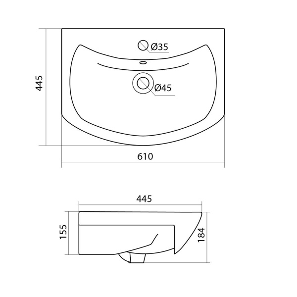 Раковина Santek Балтика 60 1.WH11.0.246