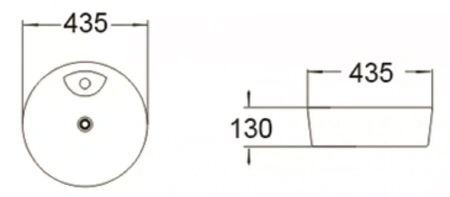Раковина керамическая (накладная)  SantiLine SL-1066