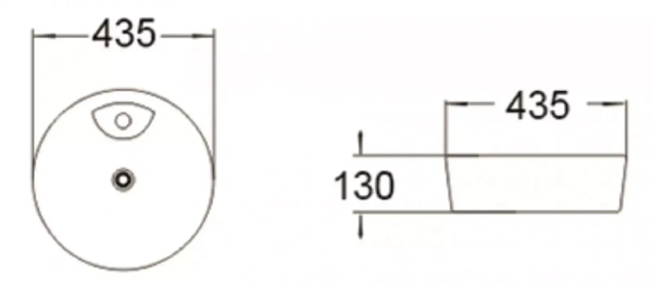 Раковина керамическая (накладная)  SantiLine SL-1066
