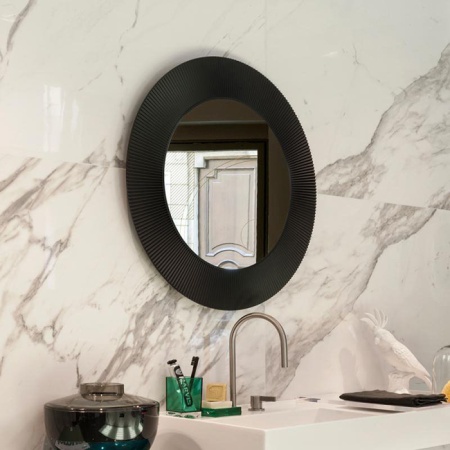 Laufen Kartell Зеркало круглое d=78см, настенное, без подсветки, цвет: черный 3.8633.1.091.000.1