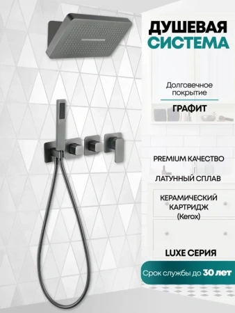 Душевая система скрытого монтажа Grocenberg GB5030 Графит